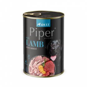 Консервирана храна за кучета Piper Pure Adult Dog с агнешко и спанак 400 г